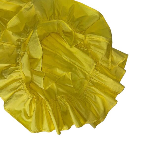 Joie Clorinda Tie Front Cut Out High Low Yellow Midi Dress Size 4 - Picture 6 of 13